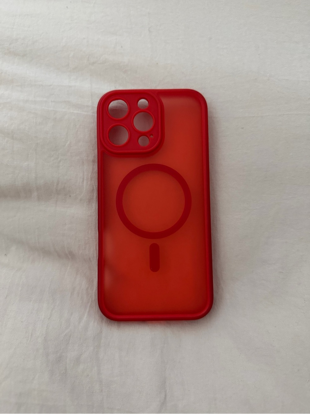 Amazon Red MagSafe-Compatible iPhone Case with Frosted Back